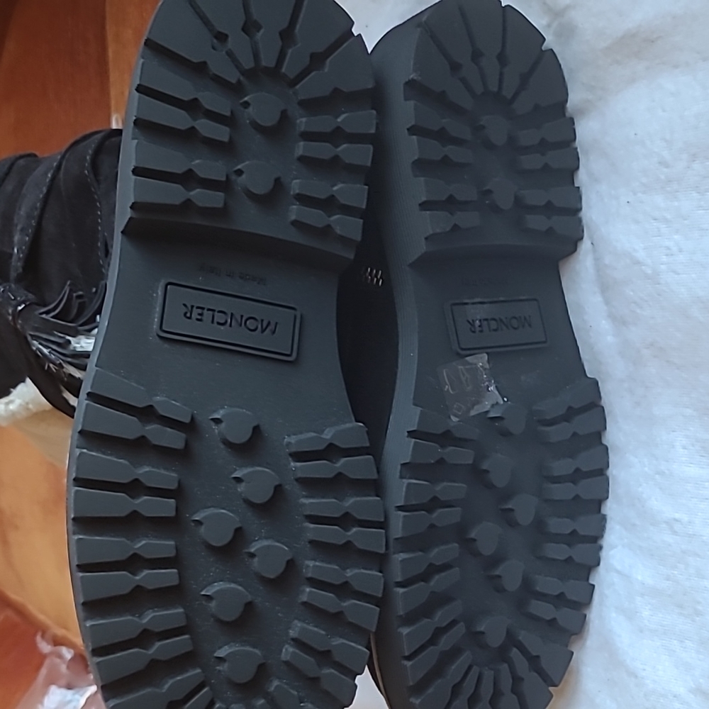 MONCLER Shearling Waterproof Suede Boots - Picture 7 of 8